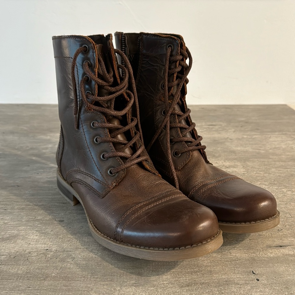 Brown Zipper Boots Like New -Wore Once size 9.5 Mens